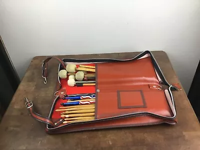 Vtg Tama Drum Stick Bag With 42 Items As Shown A Couple Sticks Have Damaged Tips • $10