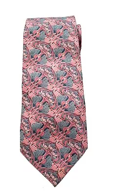 Vintage Liberty Of London Tana Lawn Tie Cotton Pink Gray White England Men's • $18