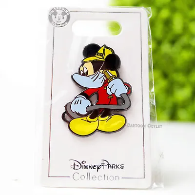 Disney Mickey Mouse Pin Mask New On Card Walt Disney Fireman Fire Fighter Gloves • $8.99