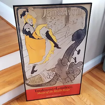 Framed Toulouse Lautrec Moulin Rouge Exhibition Poster 2002 NC Museum Of Art ! • $200