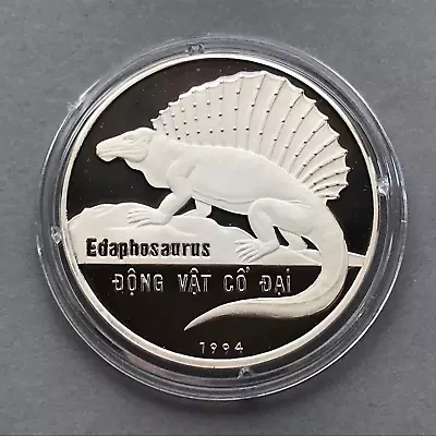 VIETNAM  Silver  100 Dong  1994  EDAPHOSAURUS   Proof • $127