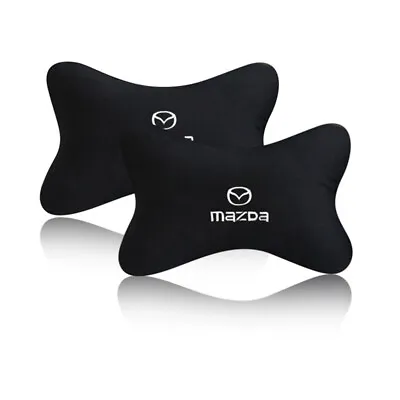 2PCS Car Seat Headrest Neck Pillows Cushion Pad Embroidery Logo For Mazda Cotton • $28.99