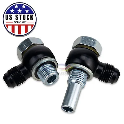 6AN X 1/4NPSM 4L80E Transmission Oil Cooler 90° Banjo Fittings For GM GMC • $12.15