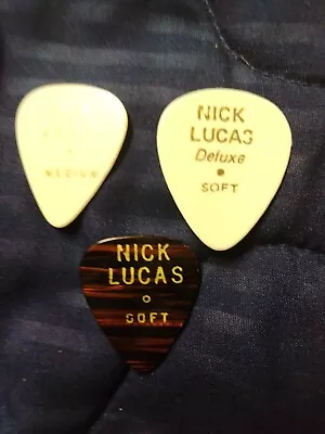 Three Vintage Nick Lucas Guitar Picks VERY RARE!!!! • $7.95