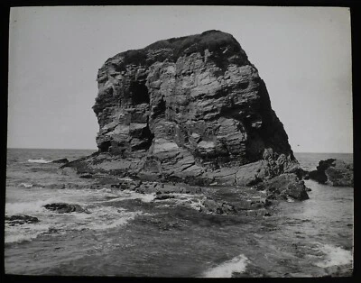 £15 • Buy Magic Lantern Slide NORWEGIAN ROCK PORTH C1890 PHOTO CORNWALL ANTIQUE CAVES 