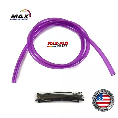 4' Ft Fuel Line 3/16  ID X 5/16  OD CLR PURPLE POLYURETHANE Gas Hose Tubing • $10.95