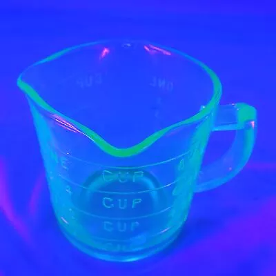 Vintage Hazel Atlas Green Vaseline Uranium Glass Measuring Cup Lot C • $13.50