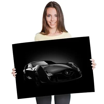 £10.99 • Buy A1 - Cool Concept Sports Car Racing Vehicle 60X90cm180gsm Print BW #41342