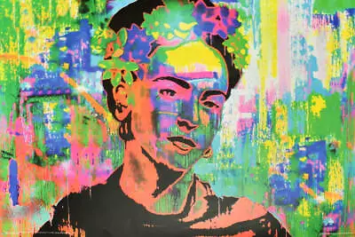 Frida Khalo Non-Flocked Blacklight Poster 36  X 24  • $12.99