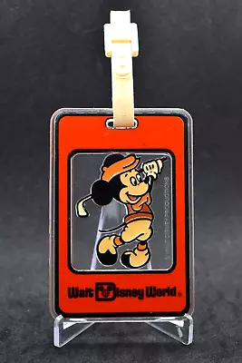 VTG Golf Bag Tag Walt Disney World Resort Mickey Luggage 4  With Strap • $9.89