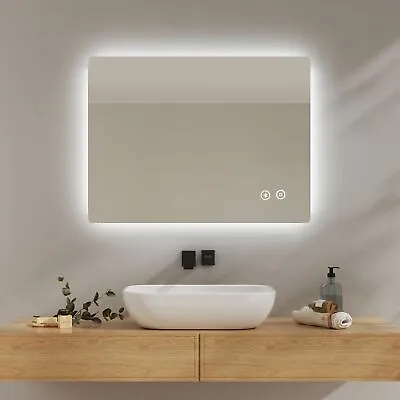EMKE Bluetooth Bathroom Mirror With Shaver Socket Demister LED Light Illuminated • £105.99