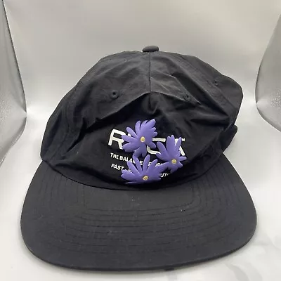 RVCA Flowers Ground Cover Black Mens Snapback Cap Hat • $11.99