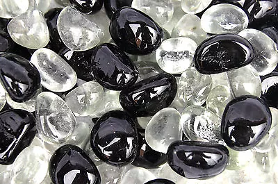 200 - 1.4kg Glass Pebbles Nuggets Choose Colour Stones Vase Fish Garden Wedding  • £13.38