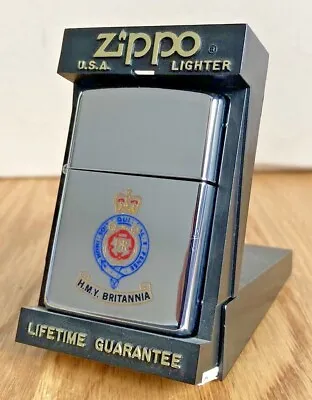 1995 Zippo HMY Britannia Lighter Casing Only In Presentation Box • £85