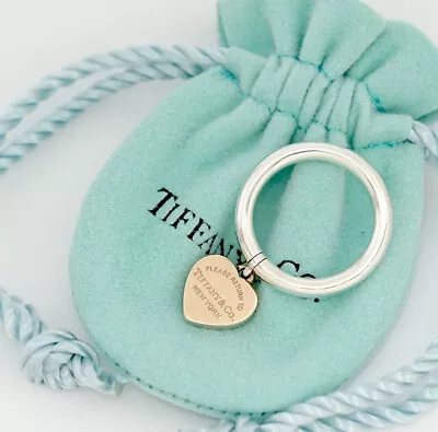 £170.90 • Buy Tiffany & Co. Return To Heart Rubedo Ring Size US4.5 Silver 925 Auth W/Bag J10-2