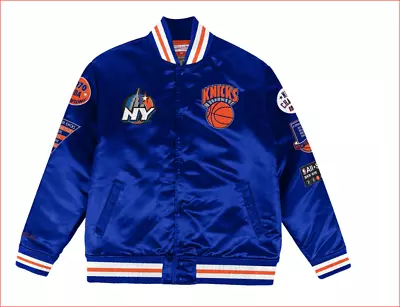 Mitchell And Ness Champcity Heavyweight Satin Jacket New York Knicks Blue Sz. XL • $155.58