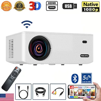 4K Projector 50000LMS 1080P 3D 5G WiFi Bluetooth Video Home Theater 250  Display • $99.99