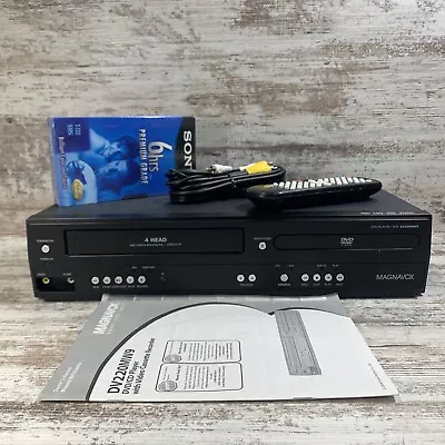 Magnavox DVD VHS Combo Player DV220MW9 4-Head VCR Recorder Tested Remote Manual • $144