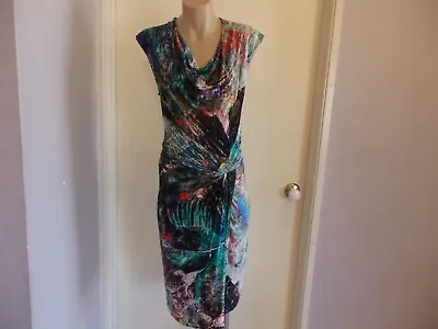 Gorgeous Desigual Coloured Stretch Bodycon Dress Size S - Vgc Summer Casual • $20