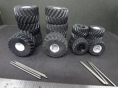 1:64 Scale Monster Truck Tire Set 4 Sets Of 4 Tires + Axles 2L / 2XL READ & LQQK • $10.99