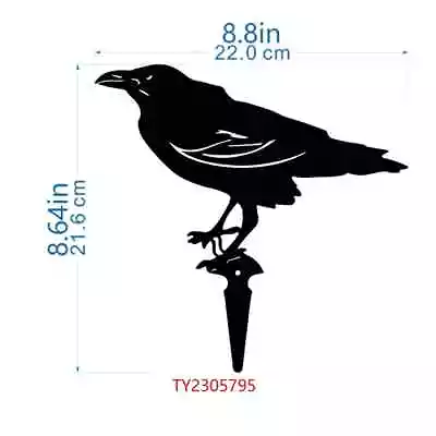 Black Crow Cute Metal Birds Garden Statues Decorative Garden Stakes Yard Decor • $9.22