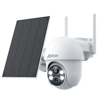 Wireless Security Camera 360° PTZ WiFi IP Solar Powered Energy CCTV Home Outdoor • £50.99