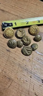 Old Antique Vintage Civil War Eagle Button Lot & Pennsylvania Pa Militia Button • $49.99