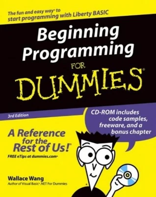 £3.17 • Buy Beginning Programming For Dummies By Wang, Wallace Paperback Book The Cheap Fast