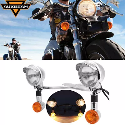 Passing Turn Signals Light Bar For Yamaha V-Star XVS 650 1100 Classic Silverado • $64.99