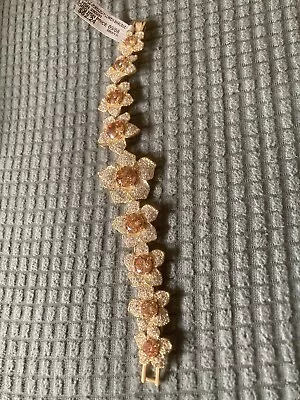 CJ’s Cz Jeweled Flower 8 Inch Bracelet • $42