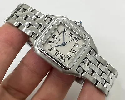 Authentic Cartier Panthere 1310 27mm Date Quartz Stainless Steel Roman Ladies • $2850