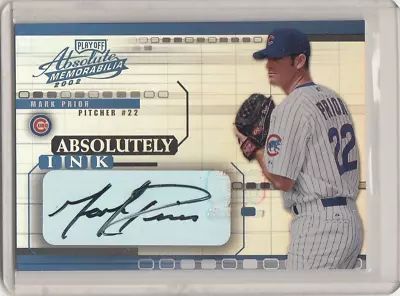 2002 Playoff Absolute Absolutely Ink Autograph MARK PRIOR Auto Cubs (PR 100) • $11.99