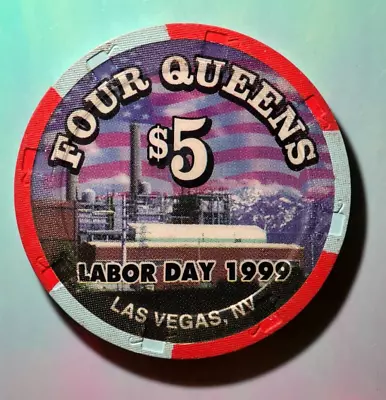 ⚡️❄️ Casino Chip OMG 😳 $5 Four Queens Labor Day Las Vegas ⚡️❄️⚡️❄️ • $1