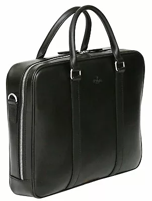 S Babila Saffiano Leather Laptop Briefcase Bag / Holdall Gym Business Travel Bag • £99.99