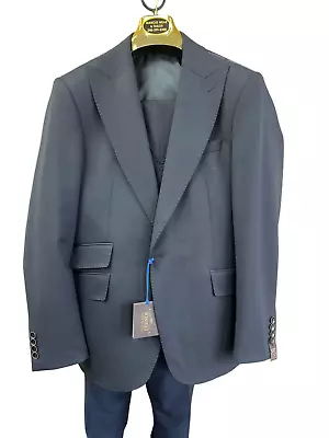 EFENDI 1881 Virgin Wool Suit (3 Piece Suit)(Solid Black) • $249.99