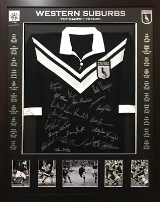 $550 • Buy Blazed In Glory - Wests Magpies Legends - NRL Signed And Framed Jersey