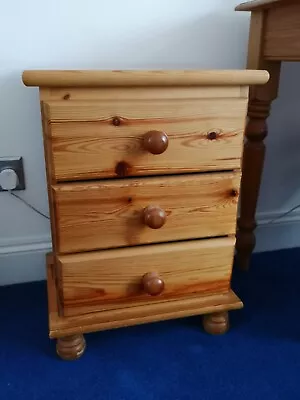 Small Pine Chest Of Drawers. 3 Drawer Unit. 45 X 36 X 60 • £36