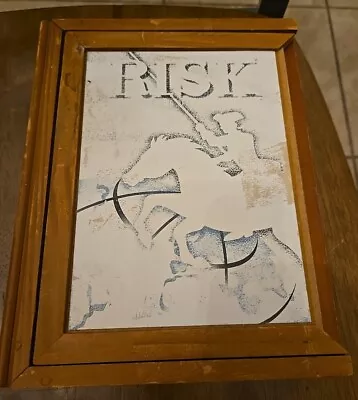 Risk Vintage Board Game Collection Edition Library Book Shelf Wood Box Target Ex • $24.99