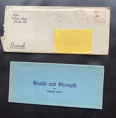 VINTAGE HEALTH And STRENGTH By CHARLES ATLAS : LESSON 4 With Orginal Envelope • £10
