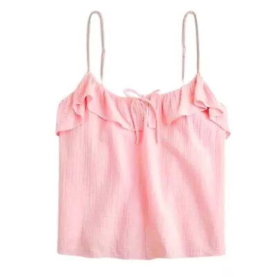 NEW J.Crew Women’s Ruffle Soft Pink Gauze Top Size XS • $33.32