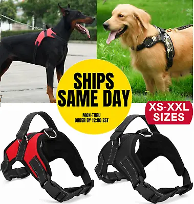 No Pull Dog Pet Harness Adjustable Control Vest Dogs Reflective XS S M Large XXL • $6.89