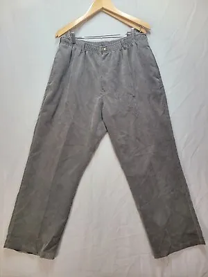 Stag HIll Haband's Men's Size 40S (40 X 28.5) Gray Corduroy Elastic Waist Pants • $14.99