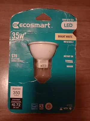 Ecosmart 35-Watt Equivalent BRIGHT WHITE MR16 GU5.3 INDOOR  LED  • $10