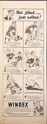 Windex Not Jilted Just Wilted Cartoon Vintage Print Ad 1943 • $11.40