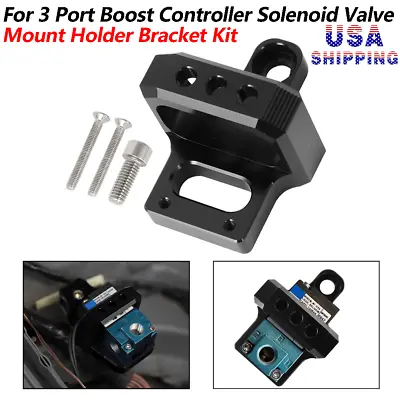 For MAC AEM 3 Port Boost Controller Solenoid Valve  Mount Holder Bracket Kit US • $22.99