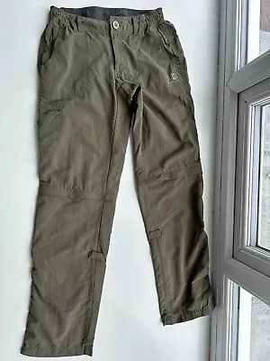 Karrimor Zip Off Cargo Trousers Womens Size 8 Green Straight Leg Outdoors • £12.99