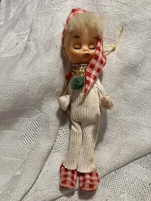 Vintage Pixie Elf With Candle Christmas Ornament / Japan  • $7.99