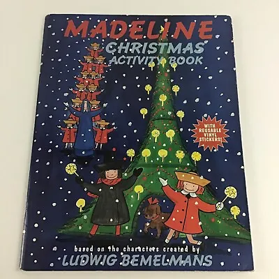 Madeline Christmas Activity Book Reusable Vinyl Stickers Vintage 1998 NEW • $14.36