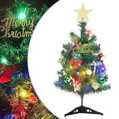   Artificial Pre-lit Christmas Tree With 20 LEDs Green 45  Z6O0 • $47.96