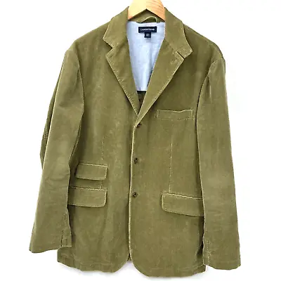 Lands End Men's Corduroy Jacket Sports Coat Academia Size Medium 38-40 Green • $40.49